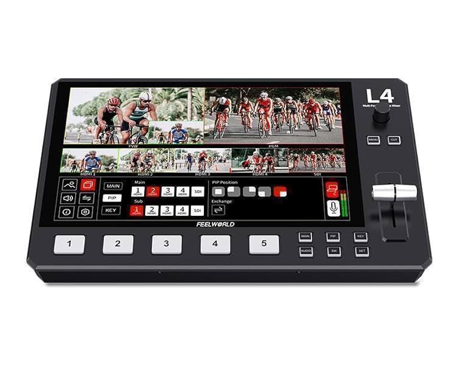 Producing Streaming Video for Multiple… Amazon.com: L4 Multi-Camera Video Mixer Switcher 10.1